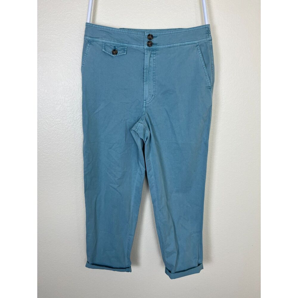 Sundance Women Size 6 Teal Chino Straight Leg Pants NEW Trouser Casual Office